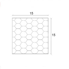 Silicone sponge rubber square cord white | 15 x 15 mm | per meter